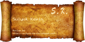 Sulyok Kevin névjegykártya